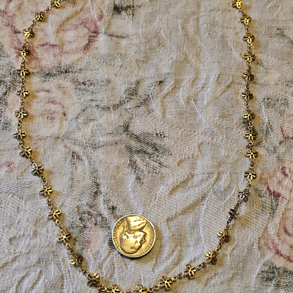 Catherine Popesco Gold Floral Necklace